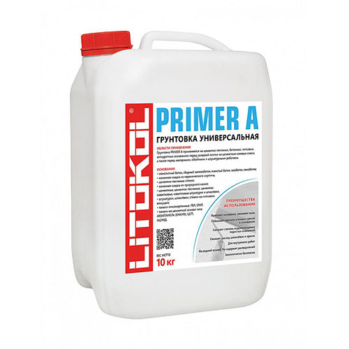 Грунтовка Litokol Primer A, белый, канистра 10 кг