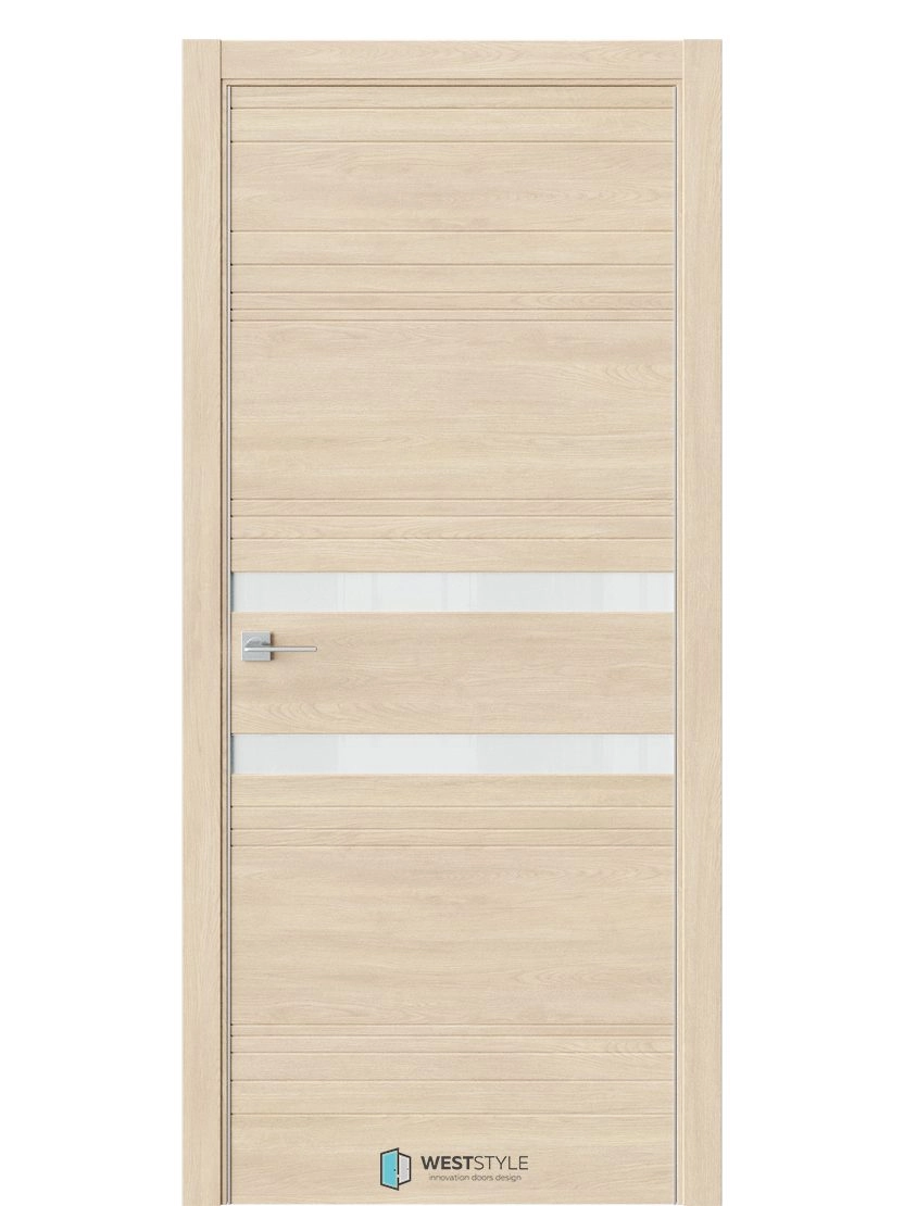 Межкомнатная дверь WestStyle Industrial IN13 ДО Lacobel Белое Сенди